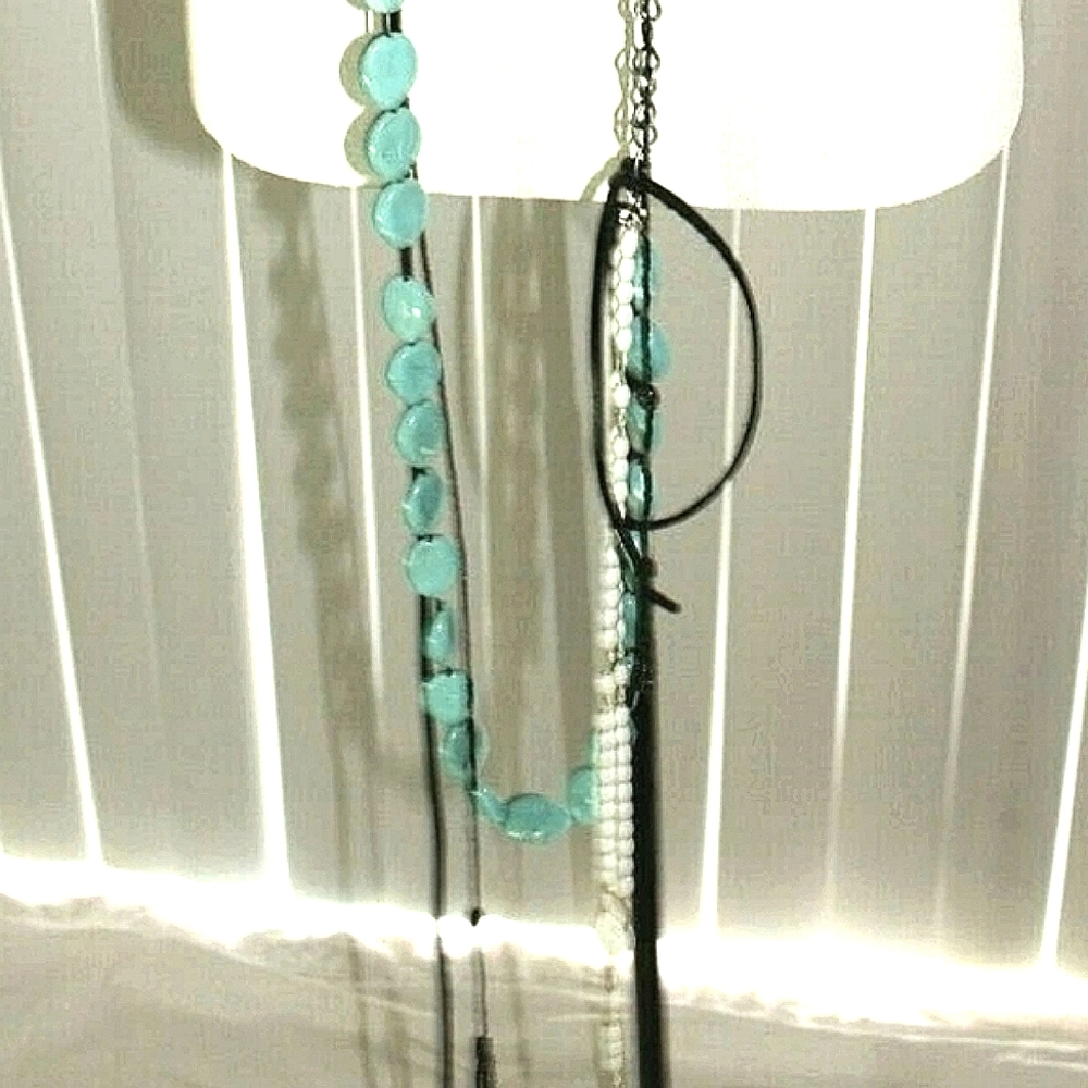 Choker Full Body Necklace, Chain, Gemstones Beads, Rosary, Worn Many Ways - Picture 3 of 12